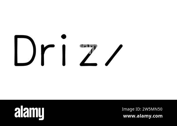 Drizzle Handwritten Text Animation in Various Sans-Serif Fonts and ...