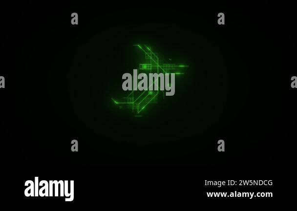 Abstract Digital Computer Chipset Motherboard Background Animation 4k