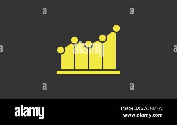 Yellow Pie chart infographic icon isolated on grey background. Diagram ...
