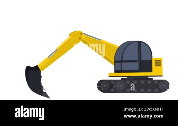 Excavator and digger cartoon Stock Videos & Footage - HD and 4K Video ...