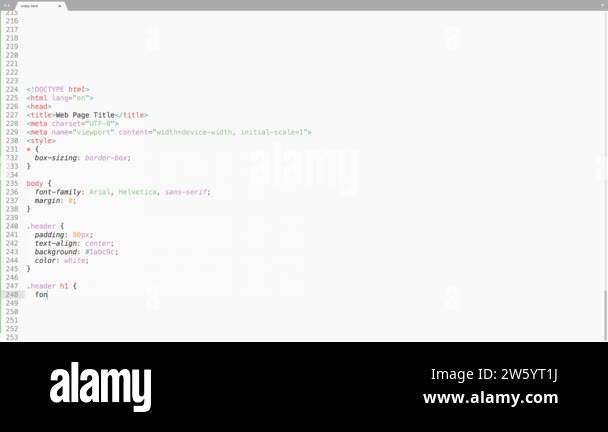 Html Programming Language Source Code Typing Effect. Html Programmer ...