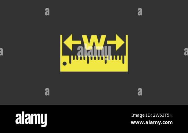 Yellow measuring height length icon Stock Videos & Footage - HD and 4K ...
