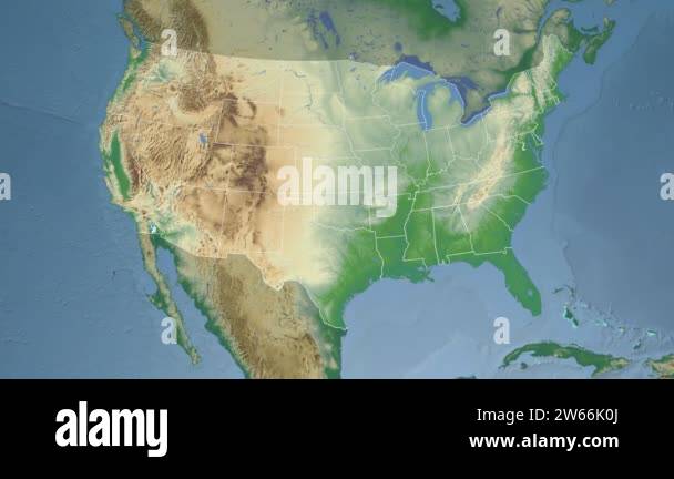 Physical Map Of America Stock Videos Footage HD And 4K Video Clips Alabama State Usa Extruded On The Physical Map Of North America 2w66k0j 