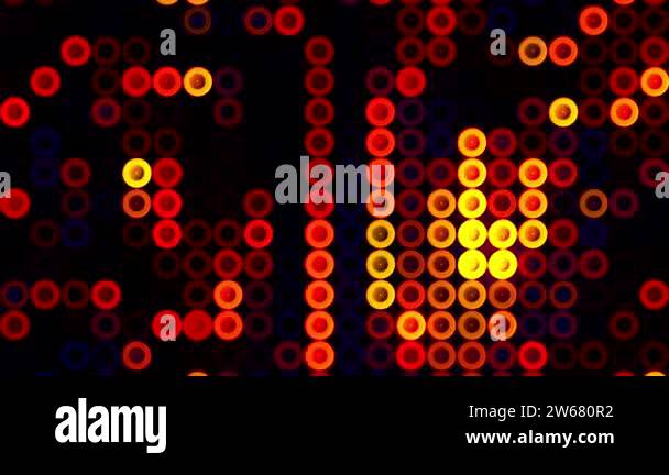 Old school pixels animation flickering on black background. Motion ...