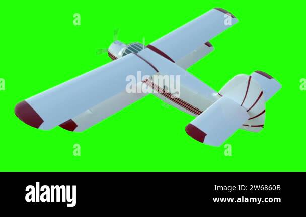 The antonov An-2 bi-plane. Old white plane. Realistic physics animation ...