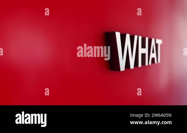 3D chrome text word flying of Strategy Concept animation effect on red ...