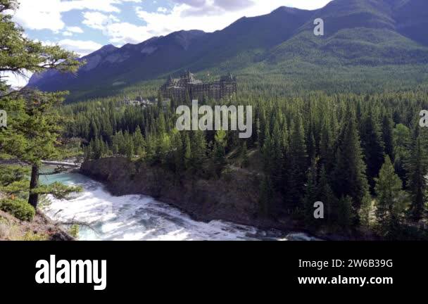 Fairmont banff springs hotel and bow river Stock Videos & Footage - HD ...