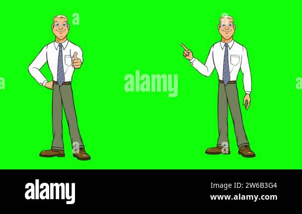 Cartoon man pointing finger Stock Videos & Footage - HD and 4K Video ...