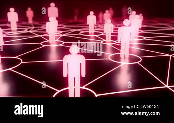 Social Connects Background with people icon ob line networks connecting ...
