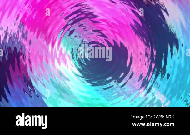4K 3D render of blue purple abstract pattern of liquid ripples rotation ...