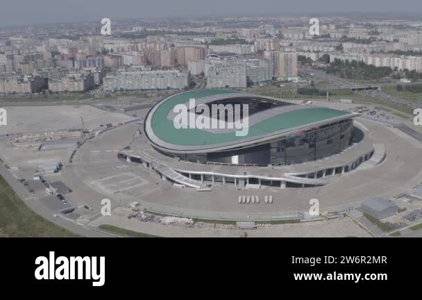 Kazan, Russia. Aerial view of Ak Bars Arena. Location of the 2018 FIFA ...