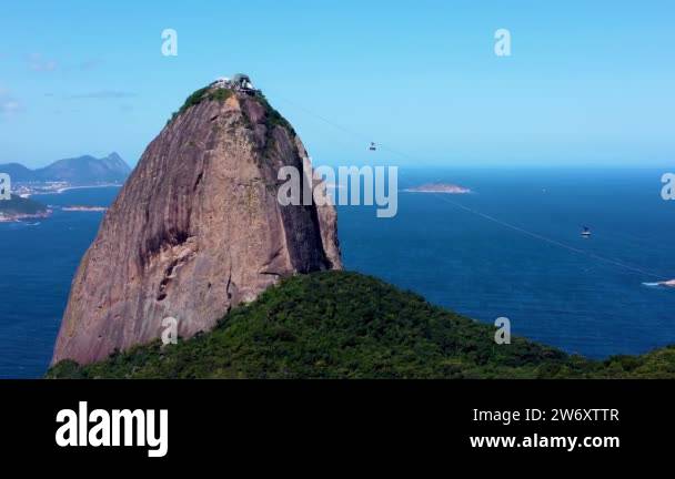 Sugarloaf Mountain, Rio de Janeiro, Brazil.Pao de Acucar view near of ...