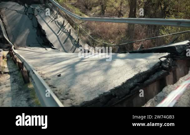 Destroyed road bridge Stock Videos & Footage - HD and 4K Video Clips ...