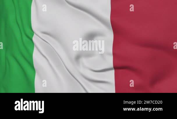 Italy Flag Waving 3d Animation Seamless Looping Italian Flag Animation