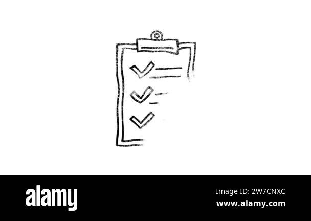 Check mark icon in hand draw style. Motion graphics Stock Video Footage ...