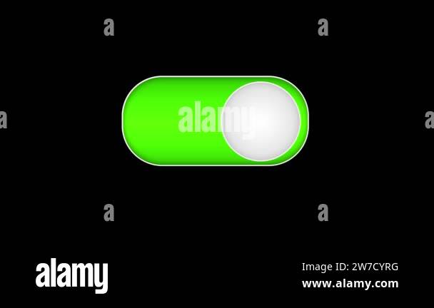 Setting Icon On and Off Visualization on Black and White Background 4K ...