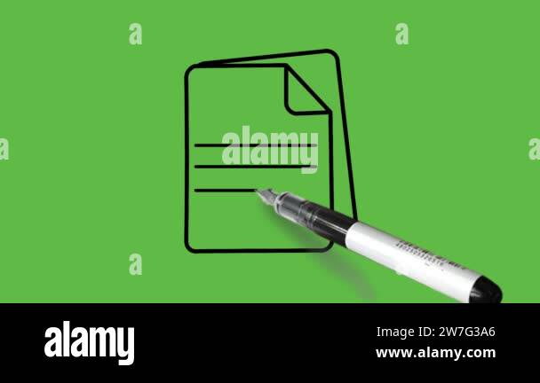 Drawing multiple file with attachment in black, light brown and light ...