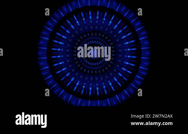 4K 3D animation. Abstract neon lines move in space. Seamless VJ loop ...