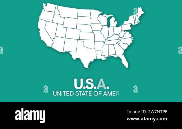 Map Of United States Of America Showing Different States Animated Usa Map Of United States Of America Showing Different States Animated Usa Contiguous Lower 48 U S State Map On An Isolated Chroma Key Background 2w7ntpf 