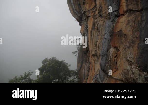 Rocks trail in Sigiriya. Sri lanka, Asia. Place with a large stone and ...