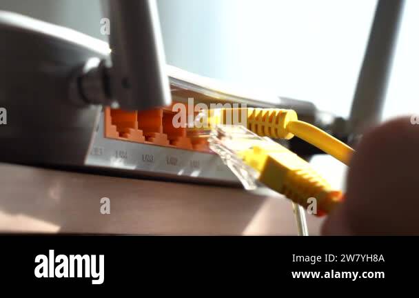 Connecting the Internet Cable from the Router. Connect to the internet ...