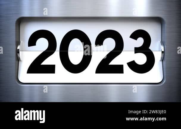 Modern flip calendar turning through the years from 2021 to 2031 - 3D ...