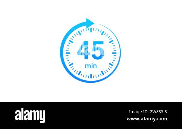 The 45 Minutes Stopwatch Icon Stopwatch Icon In Flat Style Motion The 45 Minutes Stopwatch Icon Stopwatch Icon In Flat Style Motion
