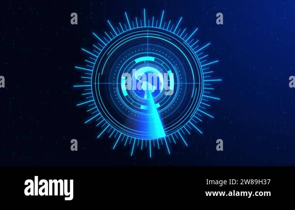 Blue radar animation loop futuristic Stock Videos & Footage - HD and 4K ...