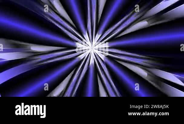 Multi-colored rays emerge from the center of the frame and rotate Stock ...