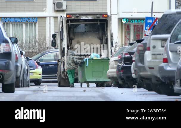 Refuse collection truck picking Stock Videos & Footage - HD and 4K ...