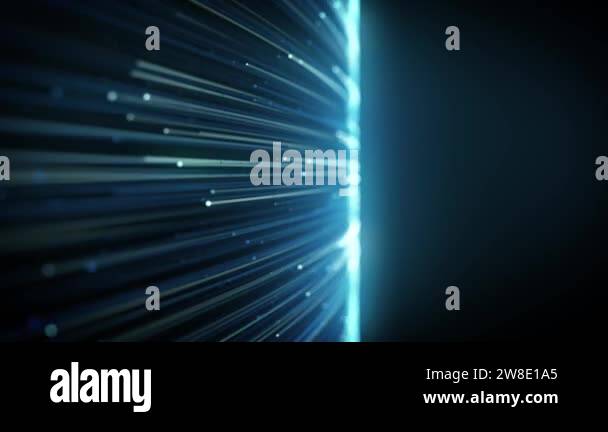 Abstract Light Fiber Strings Flowing Background Loop/ 4k animation of ...