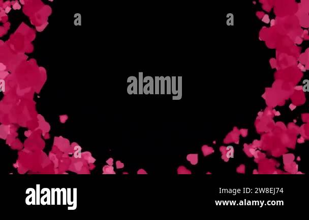 4k frame loop of animated heart particles for Valentines Day on ...