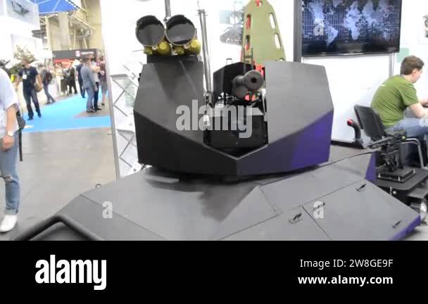 Small military battle tank. New modern combat weapons Stock Video ...