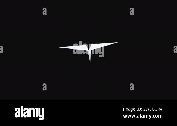 4K 3D Paper Plane Flying Loop Animation Back View Stock Video Footage ...