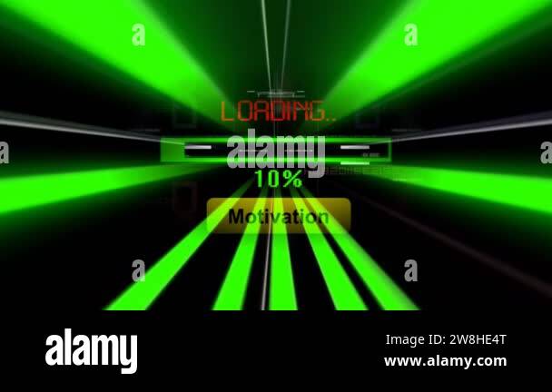 Motivation loading progress bar on the screen Stock Video Footage - Alamy