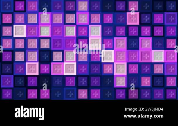 Dynamic animated background with medical multicolored crosses blinking ...