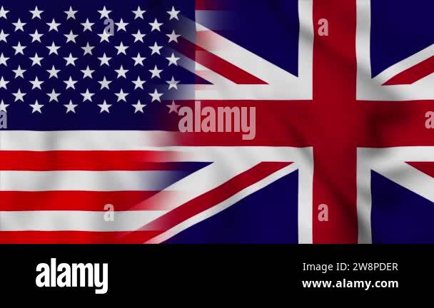 The United States of America and UK flag. The United Kingdom Mixed ...