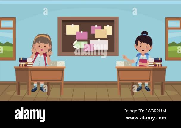 Schoolgirls classroom Stock Videos & Footage - HD and 4K Video Clips ...