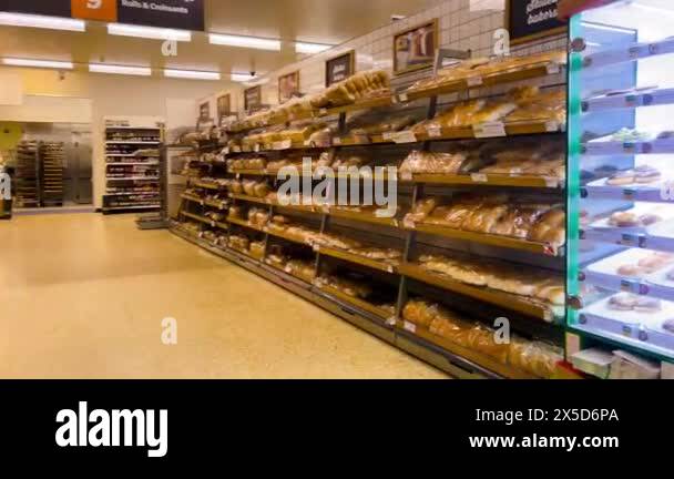 APSLEY, ENGLAND, UK - APRIL 11th, 2024: Sainsburys supermarket aisles