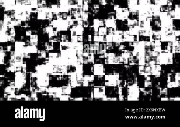Black and white animated texture noise overlay background 3d 4K ...