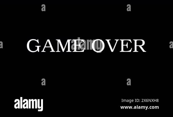 Game over golden metallic typography text animation in 4K. Game over ...