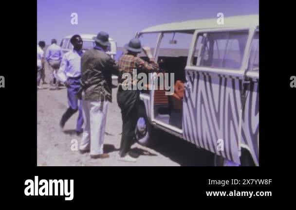 Nairobi, Kenya may 1969: Vintage footage of tourists hiking in Africa ...