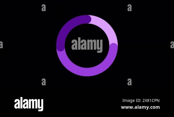 Simple Circle Loading loop animation on the black background. 4K ...