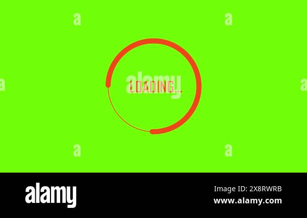 Animated loading wheel with loading text, animation of spinning load ...