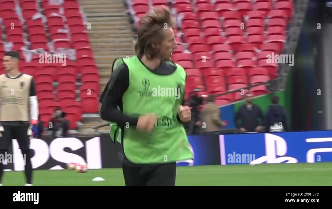 Real Madrid train at Wembley before Champions League final clash with