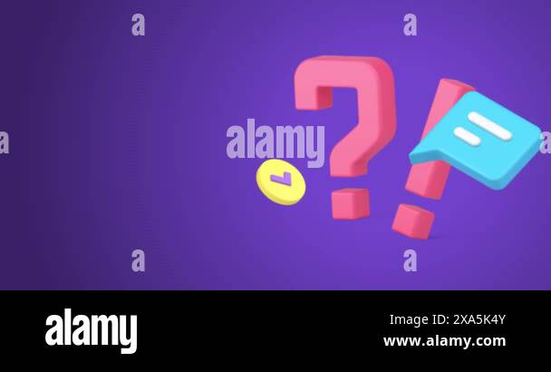 Exclamation point question mark 3d Stock Videos & Footage - HD and 4K ...
