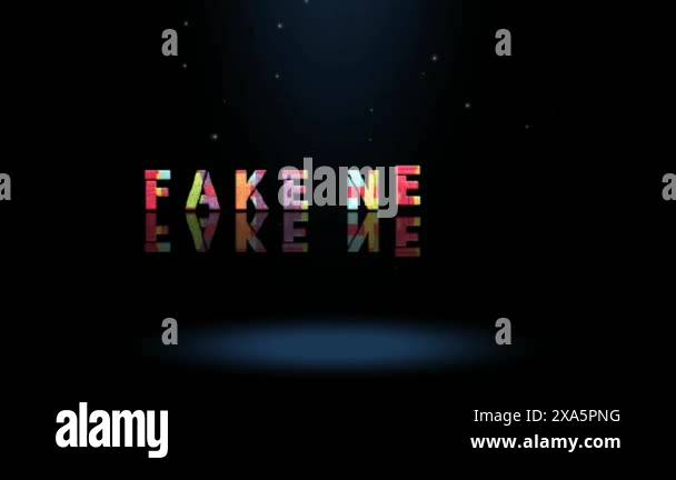 3D Animation Graphics Design, FAKE NEWS Text Effects Stock Video ...