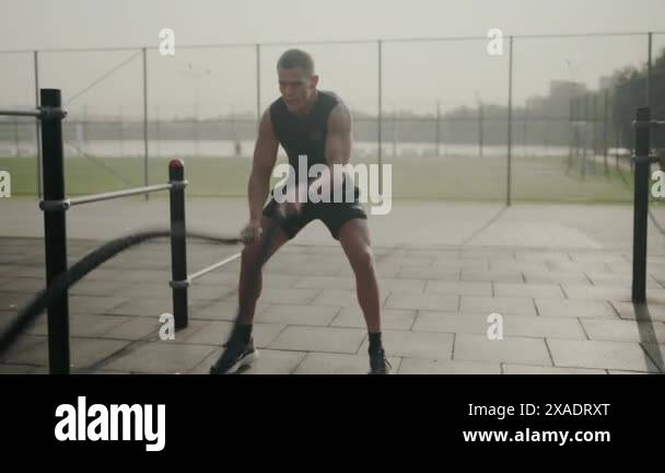 Male athlete battle ropes Stock Videos & Footage - HD and 4K Video ...