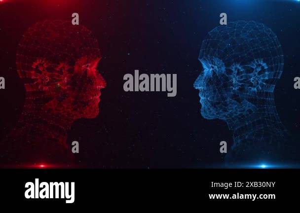 Man 3D virtual personality Facial Recognition System concept. Face ...