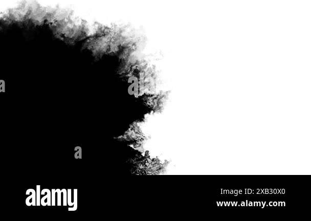 4K Ink in water black watercolor ink drops transition background, ink ...